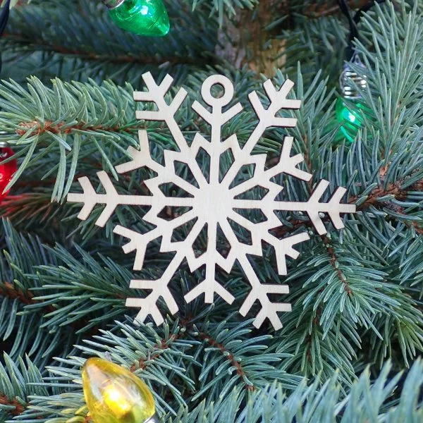Drevená vianočná ozdoba na stromček hviezda 3, 83x73mm 6