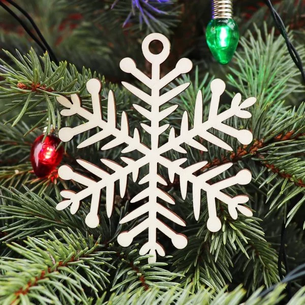 Drevená vianočná ozdoba na stromček hviezda 5, 76x90mm 4
