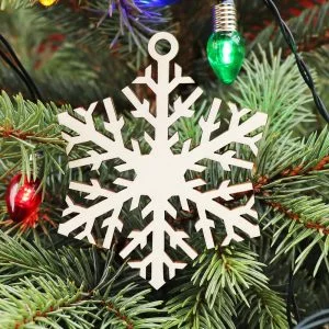 Drevená vianočná ozdoba na stromček hviezda 8, 70x90mm 5