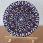 Mandala ručne maľovaná fialová, 20cm 7